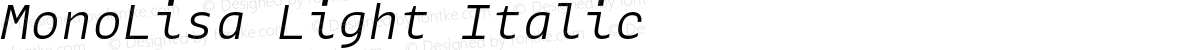 MonoLisa Light Italic