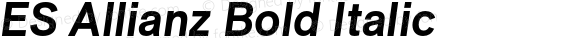 ES Allianz Bold Italic Version 10.00 | web-OT