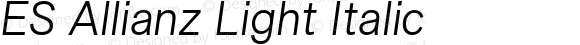 ES Allianz Light Italic Version 10.00 | web-OT