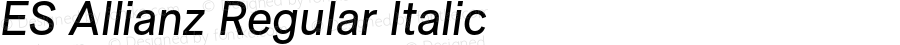 ES Allianz Regular Italic Version 10.00 | web-OT
