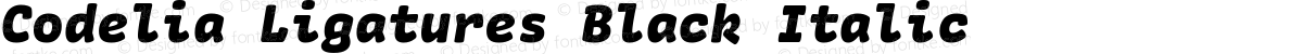 Codelia Ligatures Black Italic