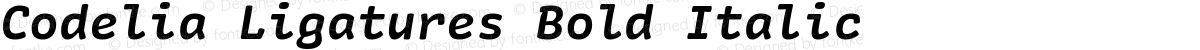 Codelia Ligatures Bold Italic