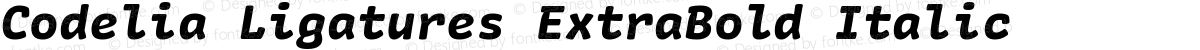 Codelia Ligatures ExtraBold Italic