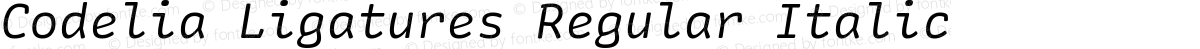 Codelia Ligatures Regular Italic