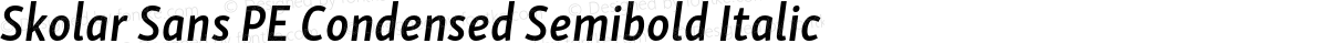 Skolar Sans PE Condensed Semibold Italic