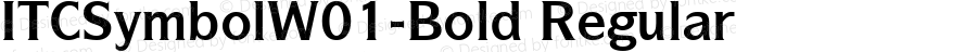 ITCSymbolW01-Bold Regular Version 1.00