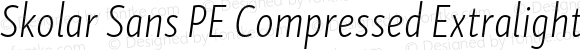 Skolar Sans PE Compressed Extralight Italic