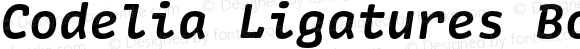 Codelia Ligatures Bold Italic 1.000