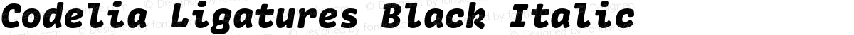 Codelia Ligatures Black Italic