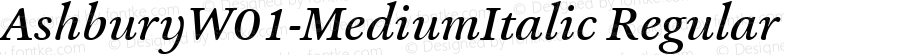 Ashbury W01 Medium Italic