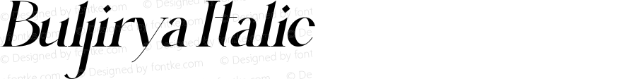 Buljirya Italic