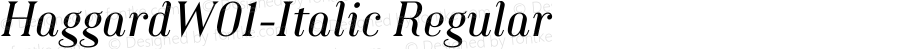 HaggardW01-Italic Regular