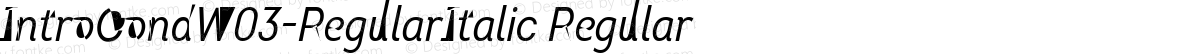 IntroCondW03-RegularItalic Regular