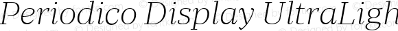 Periodico Display UltraLight Italic