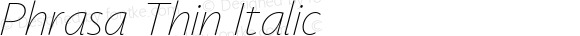 Phrasa Thin Italic