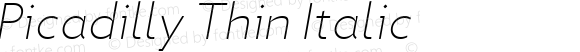 Picadilly Thin Italic