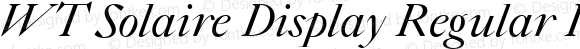 WT Solaire Display Regular Italic