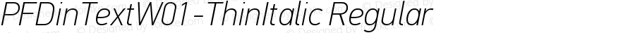 PF DinText W01 Thin Italic