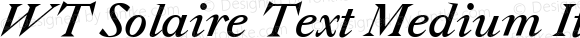 WT Solaire Text Medium Italic