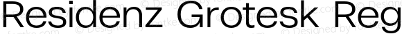 Residenz Grotesk Regular Wide