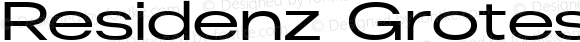 Residenz Grotesk Medium Extended