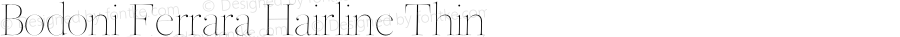 Bodoni Ferrara Hairline Thin