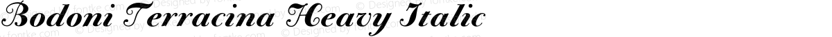 Bodoni Terracina Heavy Italic