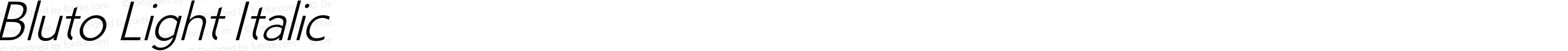 Bluto Light Italic