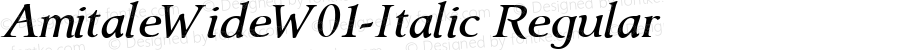 AmitaleWideW01-Italic Regular Version 1.00