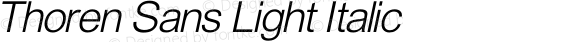 Thoren Sans Light Italic