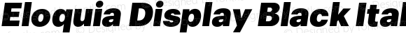 Eloquia Display Black Italic