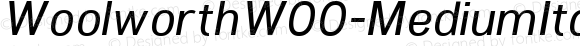 WoolworthW00-MediumItalic Regular