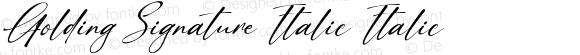 Golding Signature Italic Italic Version 1.000