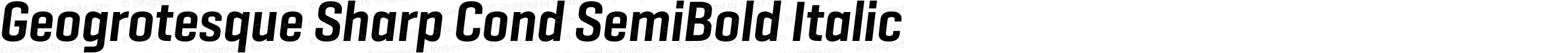 Geogrotesque Sharp Cond SmBd Italic