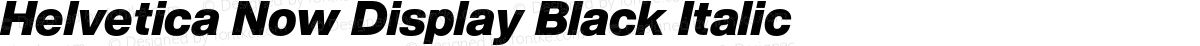 Helvetica Now Display Black Italic