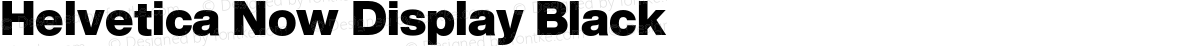 Helvetica Now Display Black