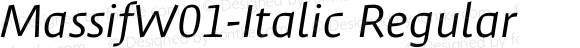 MassifW01-Italic Regular