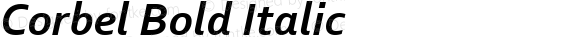 Corbel Bold Italic Version 5.01a
