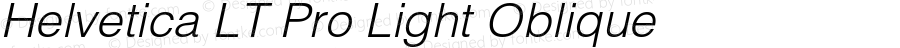 Helvetica LT Pro Light Italic