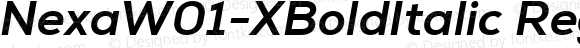 Nexa W01 XBold Italic
