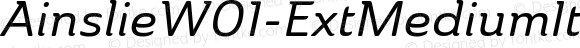 Ainslie W01 Ext Medium Italic