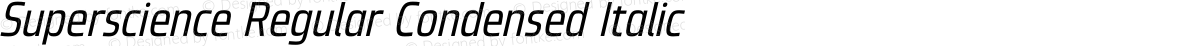 Superscience Regular Condensed Italic