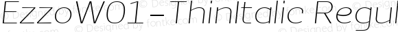 EzzoW01-ThinItalic Regular