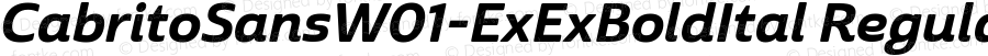 CabritoSansW01-ExExBoldItal Regular Version 1.00