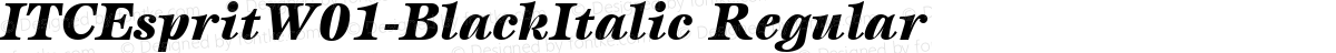 ITCEspritW01-BlackItalic Regular