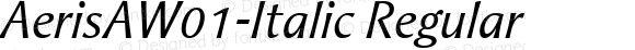 Aeris A W01 Italic