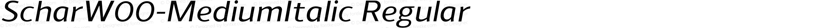 ScharW00-MediumItalic Regular