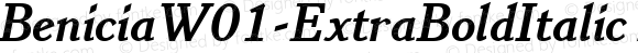 Benicia W01 Extra Bold Italic