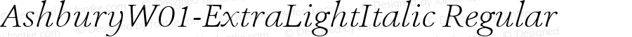 Ashbury W01 ExtraLight Italic