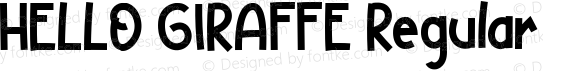HELLO GIRAFFE Regular Version 1.00;December 3, 2020;FontCreator 13.0.0.2683 64-bit